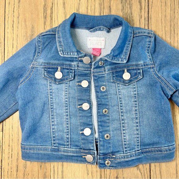 The Children’s Place Toddler Girls Denim Jacket Size 12-18 Months - Picture 2 of 10